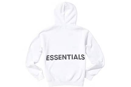 Essential White hoodie