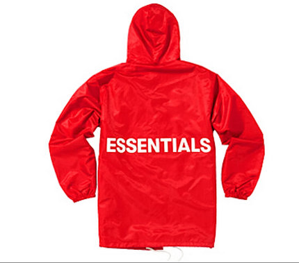 Fear Of God Essentials Coaches Jacket Red